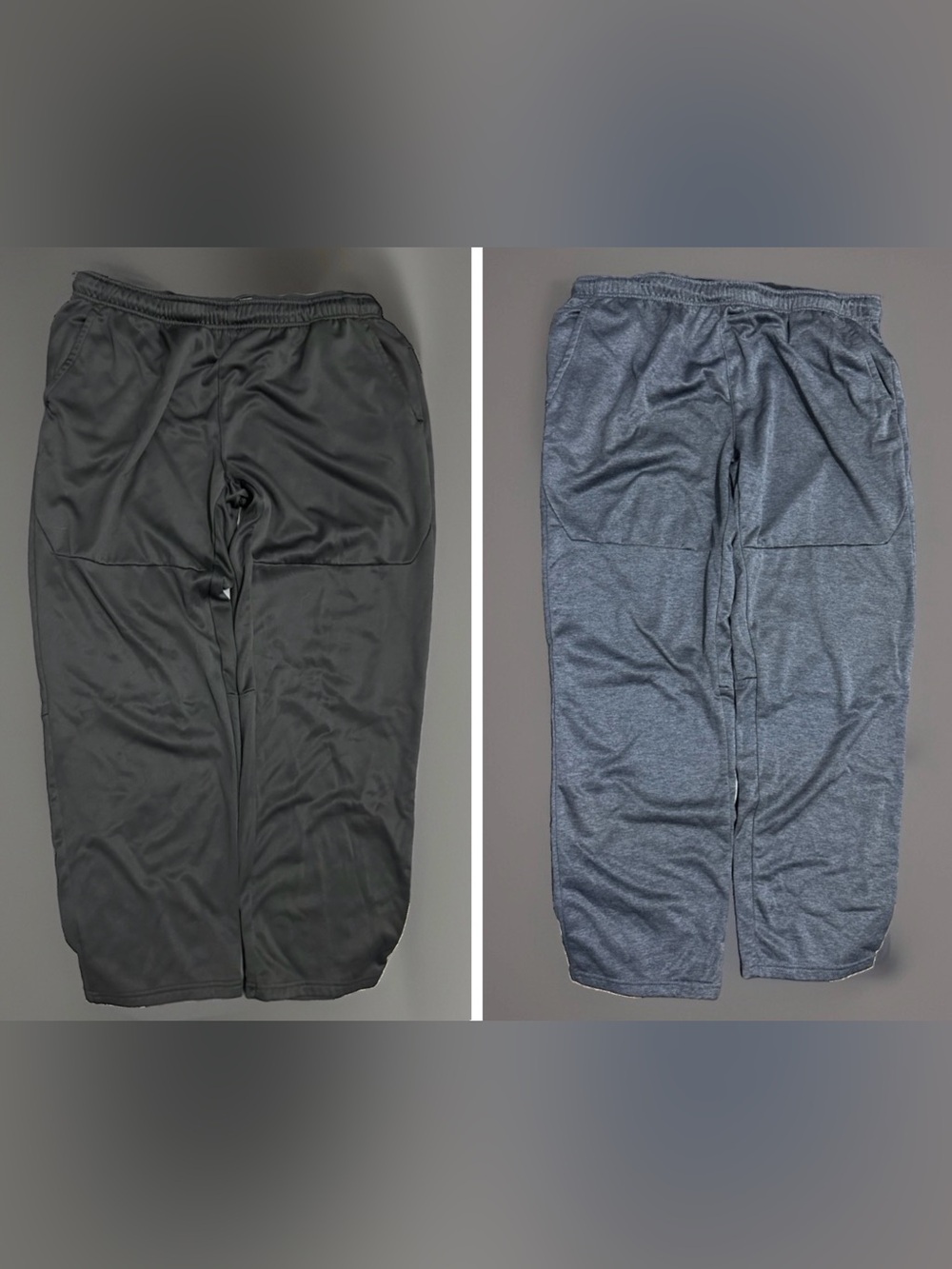 Member’s Mark Men's Tech Fleece Performance Pants XXL Black & Gray Bundle